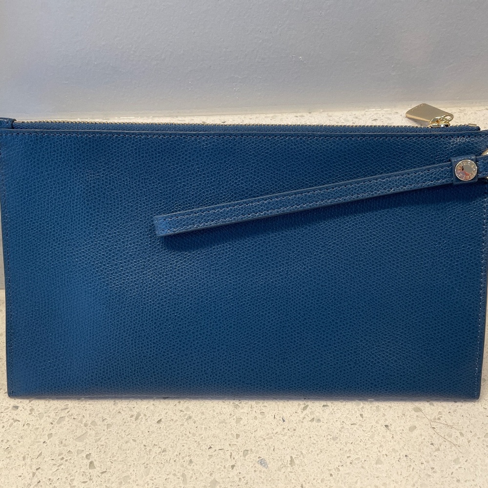 Blue Furla clutch/wristlet